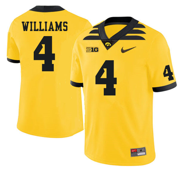 Men #4 Leshon Williams Iowa Hawkeyes College Football Jerseys Sale-Gold